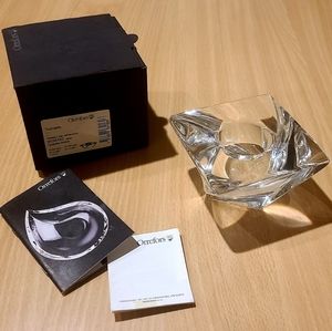 Orrefors Sweden Crystal Tornato Votive Tea Light Candle Holder